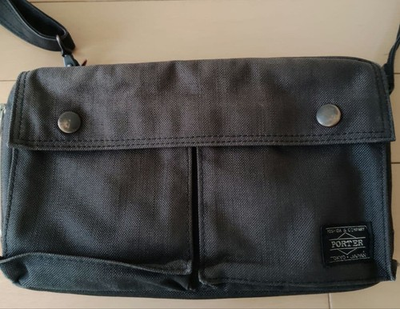 #ad Authentic Yoshida Porter Canvas Shoulder Bag 15cm Black with Flap amp; Zip Pockets $100.42