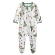 Best Organic Cotton Baby Pajamas Boys Girls Zip Front Sleep 'N Play Pjs, Footed