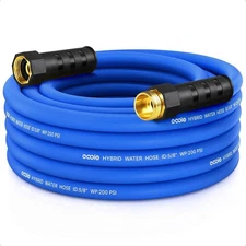 25-50Ft Garden Water Hose 5/8" NON-EXPANDING Flexible Kink Resistant Lightweight
