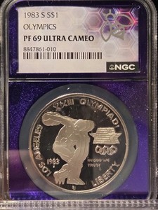 1983-S $1 Olympics Silver Dollar Commemorative NGC PF69 Ultra Cameo