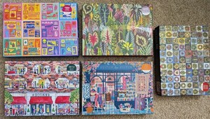 Gallison 1000 piece Jigsaw Puzzles - Lot of 5 - Lightly Used