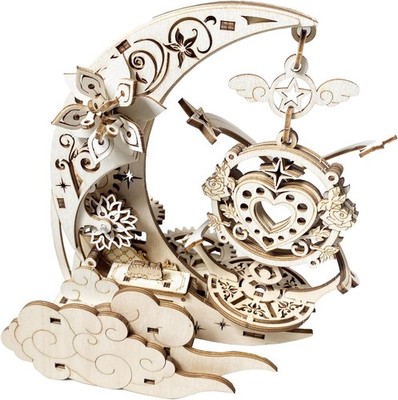 Wooden 3D Puzzle for Adults Mechanical Music Box Model Kits Wood DIY Crafts Kit 