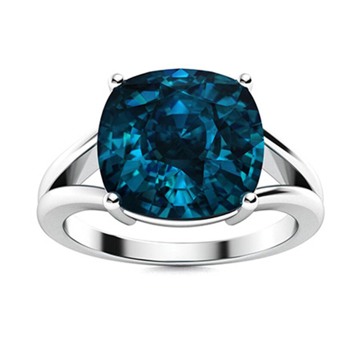 Natural London Blue Topaz Ring, 925 Sterling Silver Handmade Gemstone ...