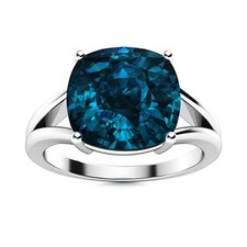Natural London Blue Topaz Ring, 925 Sterling Silver Handmade Gemstone Ring