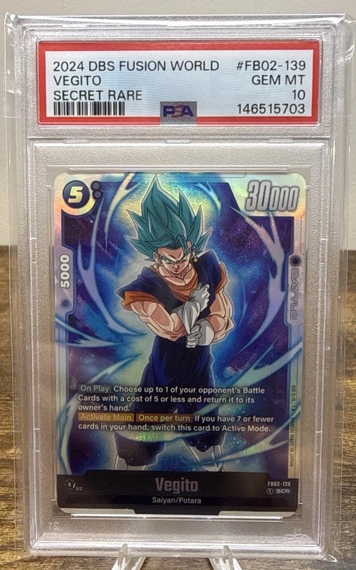 2024 DBS Fusion World Vegito Blazing Aura Secret Rare SCR FB02-139
