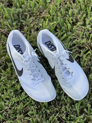 Nike Zoom Distance Spike Track Shoes White Mens Size 12 DC8725-100 All Gender Nike Zoom Rival Distance Spikes - White/Black  main image 4