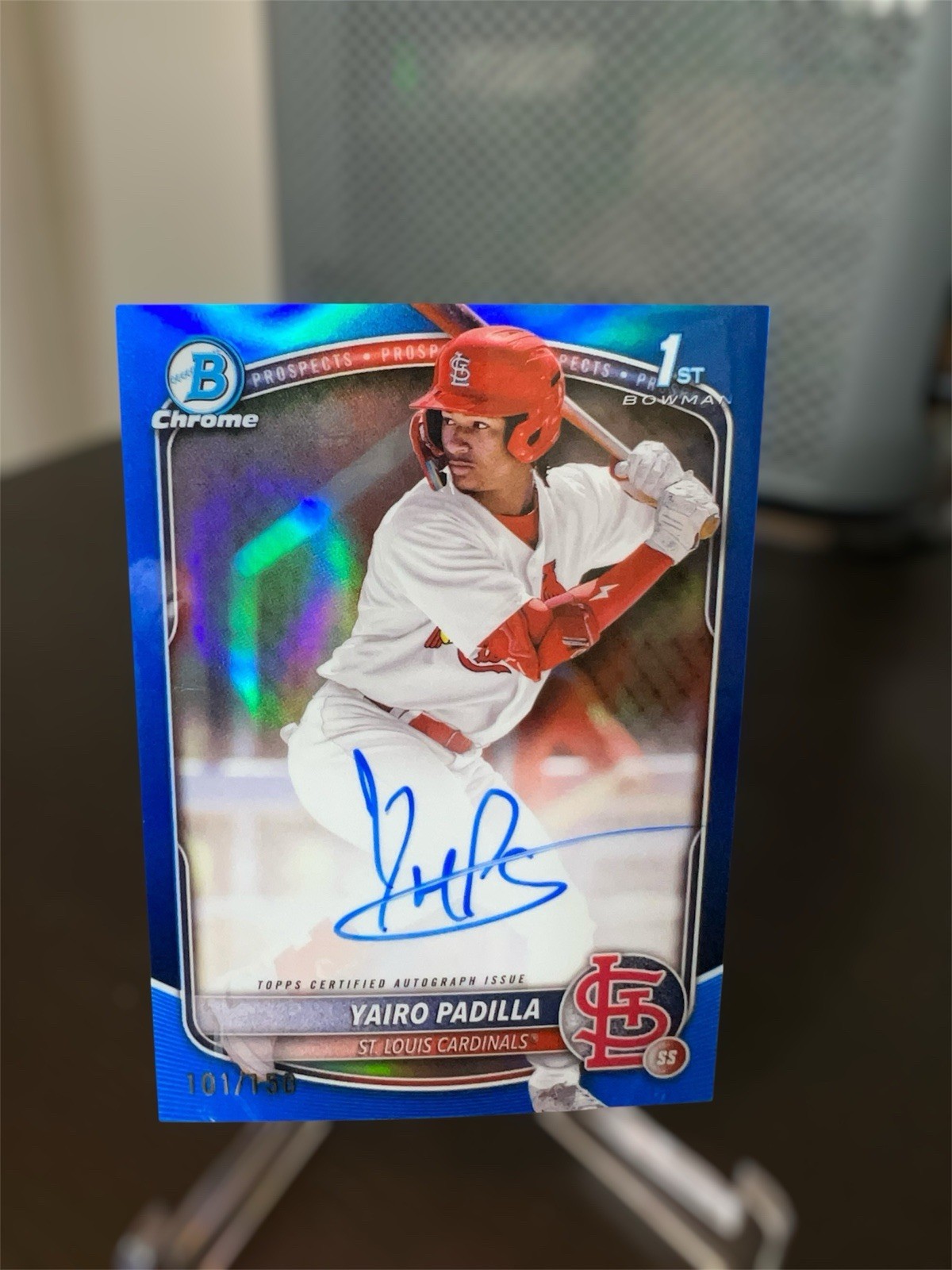 2025 Bowman Chrome Yairo Padilla 1st Autograph True Blue Auto /150