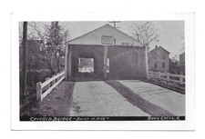 Vintage Photo Postcard Covered Bridge At Rock Creek OH