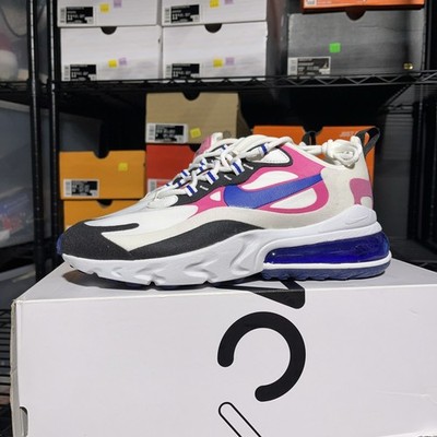 NEW Nike Air Max 270 React Summit White Fuchsia Blue CI3899-100 Women's Size 7