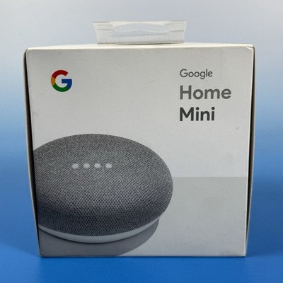 Google Home Mini Smart Speaker Chalk Gray Small & Mighty New Open Box