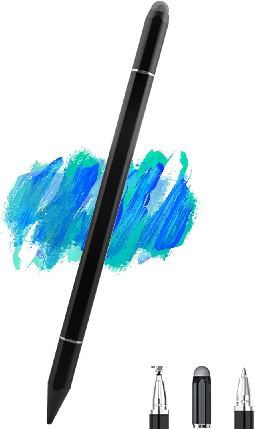 Stylus Pens for Ipad,  3 in 1 Ballpoint Pen, Fiber Tip & Clear Disc Capacitive S