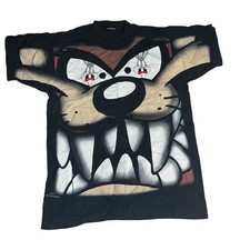 90s Looney Tunes Taz All Over Print Bugs Bunny Eyes T-Shirt M Freeze 1997 single