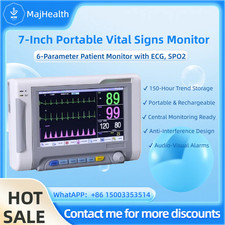 Monitor portatile dei segni vitali 7 pollici - monitor paziente a 6 parametri con ECG, SPO2