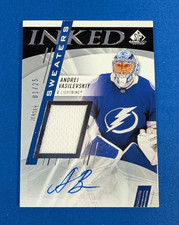 2020-21 Upper Deck SP Game Used Andrei Vasilevskiy Inked Sweaters Auto /25