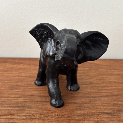 Schwarzafrikanischer Elefant Figur H 3" - Resin - - Bild 2 von 14