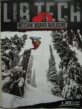 LIB TECH snowboard TRAVIS RICE 2 sided catalogue promotional poster Flawless