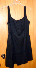 TALBOTS Black Denim Sleeveless/Jumper Dress 18 $99 NWT!