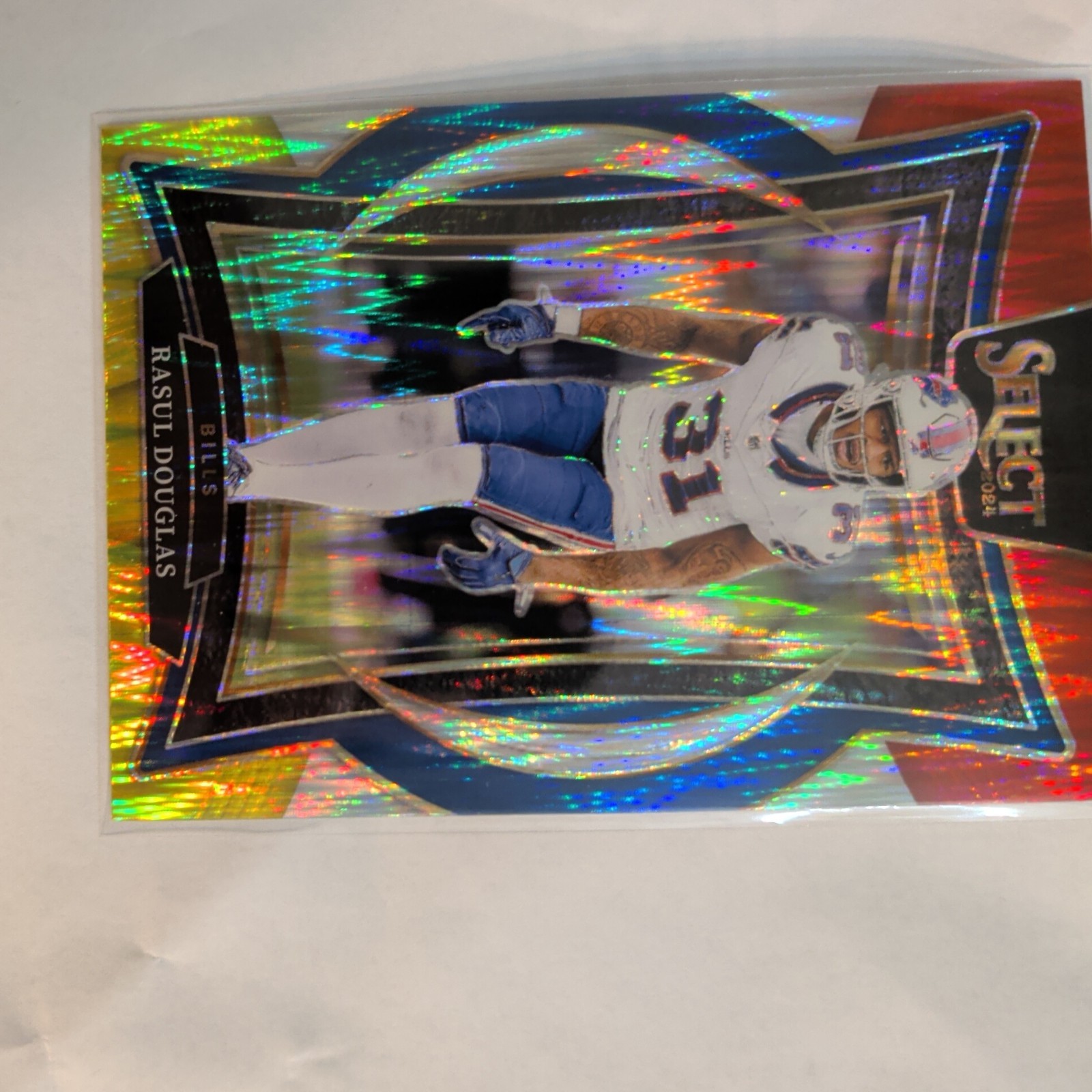 2024 Panini Select - Concourse Rasul Douglas #89 Red & Yellow Shock Prizm