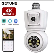 Security Camera with Bluetooth Speaker Bulb Motion Detection