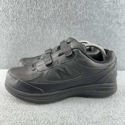 New Balance 577 Walking Shoes Womens Sz 10 2E Extra WIDE Black Hook/Loop 2 Strap