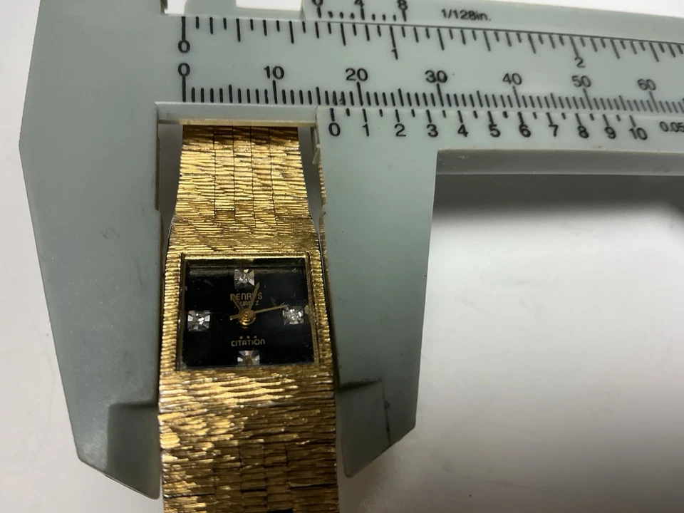 Benrus Vintage chapado en oro con diamante Foto 2 de 4