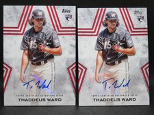 THADDEUS WARD 2023 TOPPS BASEBALL STARS RC AUTO LOT (2) NATIONALS