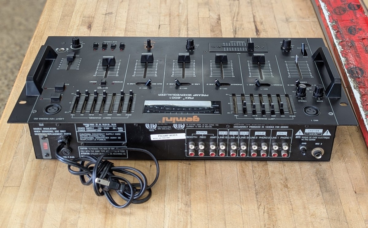 GEMINI PMX-2001 STEREO 4 CHANNEL PRE-AMP DJ PRO MIXER/EQUALIZER | eBay