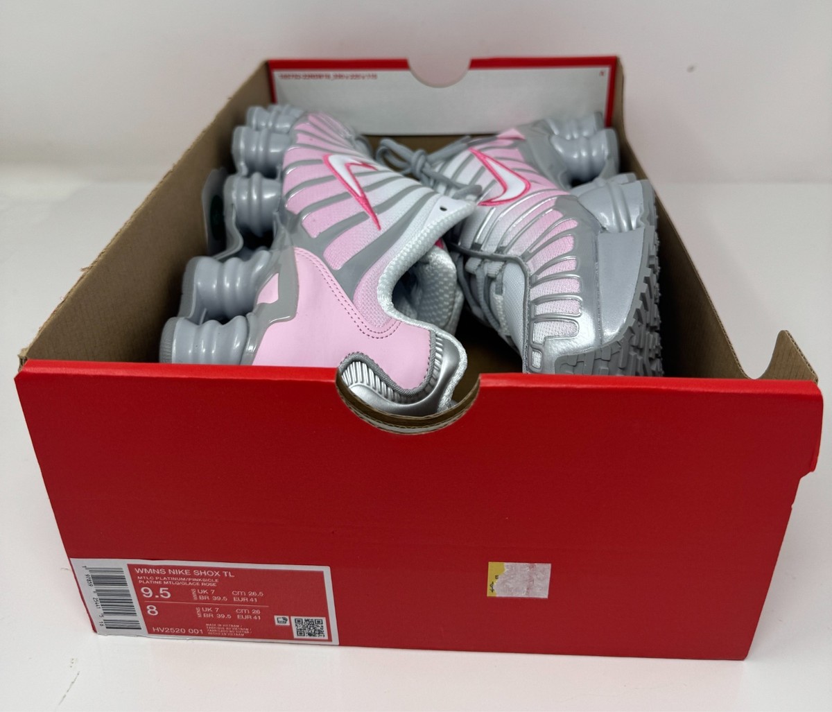 Nike Shox TL Metallic Platinum Pink Foam Women's Size 9.5 NOBOXLID