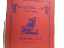 New York Football Giants vs. Yellow Jackets Oct. 18, 1925 Program (Reprint?)