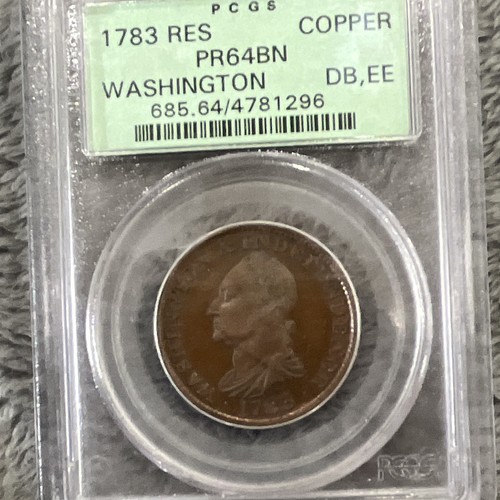 1783 Washington Colonial Copper Proof PCGS PR64BN Variety DB,EE
