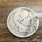 1916-D 25C Barber Quarter, Last Year Minted, Actual Coin