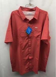 Columbia Men's PFG Slack Tide Camp Shirt Red Short Sleeve Button Down NWT Sz XL