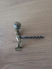 🧔‍♂️ Vintage Messing Korkenzieher „Manneken Pis“ – 50er / 60er Jahre 🍷