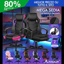 ALFORDSON Gaming Sedia Da Corsa Da Ufficio Ergonomica Girevole Direzionale 