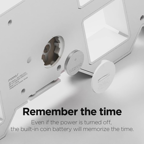 mooas 3D LED Clock, Multi-Function LED Clock (Calendar, Alarm, Temperature) (... - Picture 8 of 10
