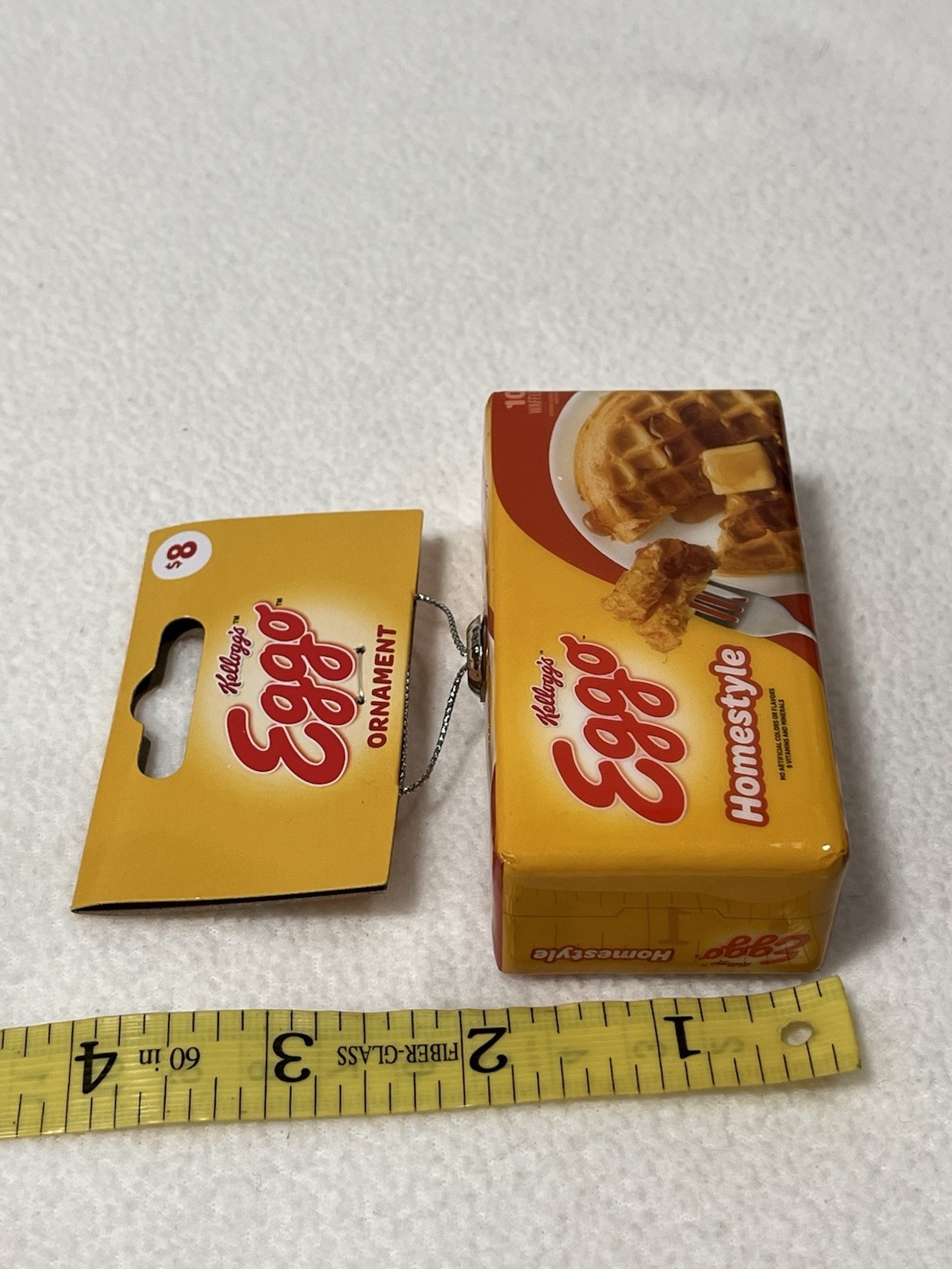 Kellogg’s Eggo Homestyle Waffles Box Ornament Food Christmas Decor NIP