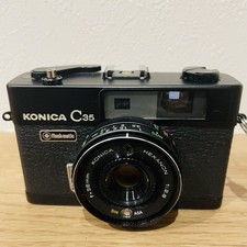 Good condition Shutter KONICA Konica C35 Flashmatic Black Japan