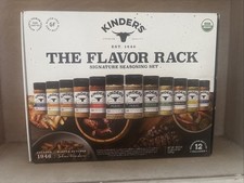 Kinder's Organic The Flavor Rack Seasoning Set, 12-count, Total 38.8 oz