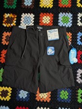 Mr Swim Men  s Hybrid Cargo Shorts Size 32 Black 7.5  NWT Surf Trunks Swimwear