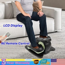 Mini Portable Electric Pedal Exerciser Leg Trainer w/Touch Screen+Remote Control