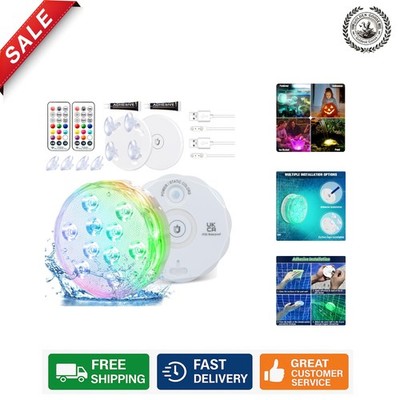 Transform Your Pool with Waterproof LED Lights - 2 Pack of Colorful Magic