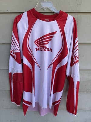 Fox Racing Honda  Blitz  Jersey Red White Dirt Bikes Moto Men Size M