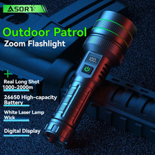 Torcia LED Ricaricabile Zoomabile Torcia Campeggio Alta Potenza Lanterna Tattica