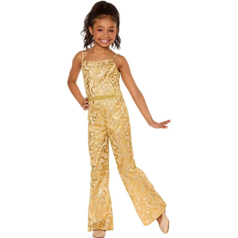 Dance Costume Sequin Jumpsuit For Kids 4-14 Dancewear Kids Girls