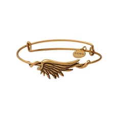 &Livy Symbol Wrap Expandable Bangle - Angel Wing Gold Bracelet