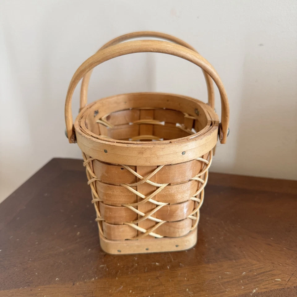 Organizador de almacenamiento de cesta tejida vintage para baño y cuerpo para decoración del hogar Foto 2 de 4