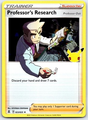 Professor's Research (Professor Oak) 023 Holo R Celebrations Pokemon NM/M