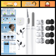 8 Pairs Silicone Ear Tips for AirPods Pro 1st/2nd Gen, Noise Reduction  Cleaner