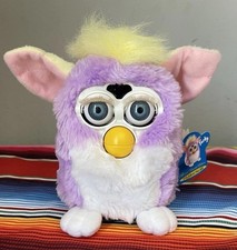 Vintage 1999 Tiger Furby Special LE Lavender White 70-884 Tested Works