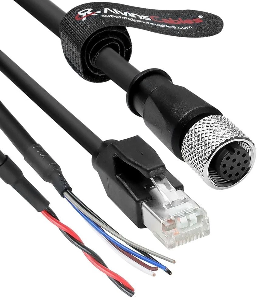 M12 12 Pin Power Functional Ethernet Cable for DJI Livox HAP(TX) Mid-70 Mid-360 - Image 3 of 4